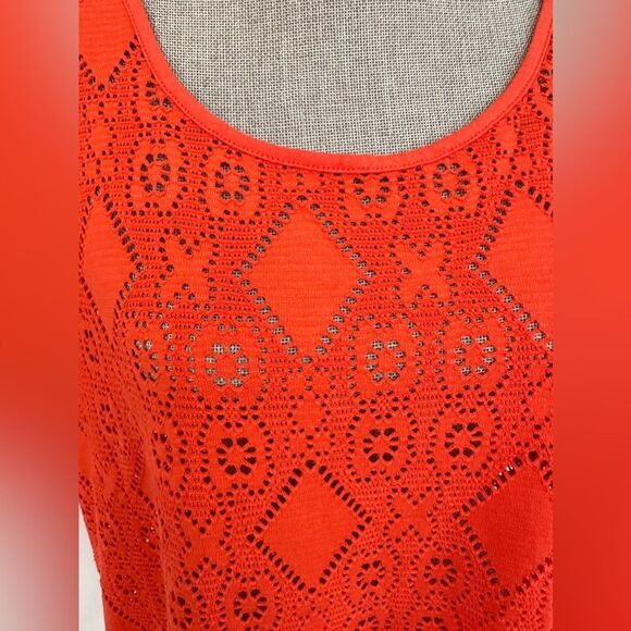 Denim & Co. Beach Swim Cover Up Orange Dress Vacation Resort Wear size Medium - Picture 6 of 9